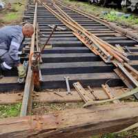 Замена деревянных шпал на подъездных путях станции "Сортировочная"  г. Нижняя Салда